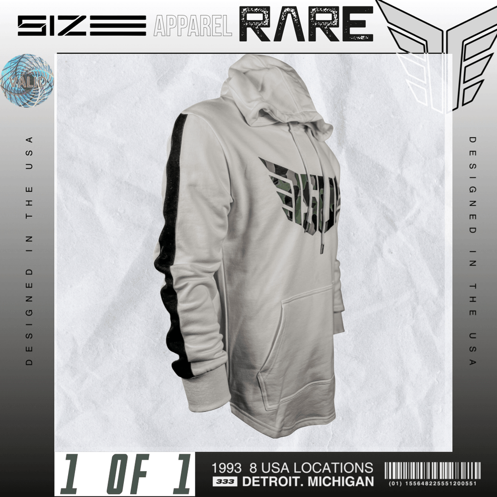 1/1 Size Up White CAMO Scoop Hoodie | Limited