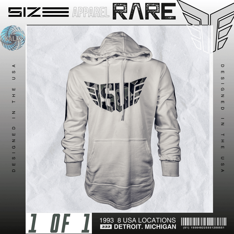 1/1 Size Up White CAMO Scoop Hoodie | Limited