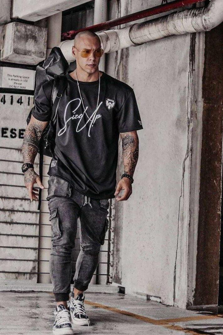 Size Up Charcoal Cargo Joggers