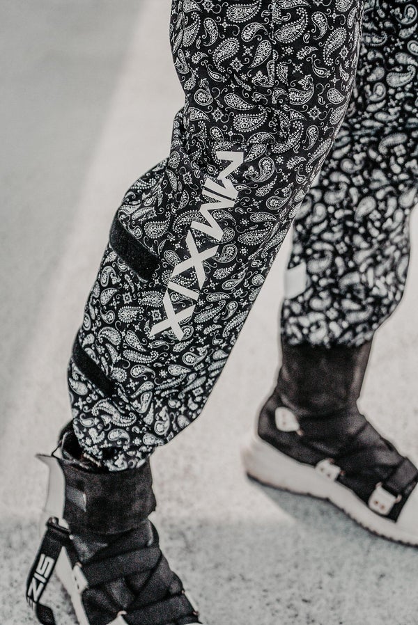 Size Up Black Paisley MMXIX Tech Joggers - Size Up Apparel